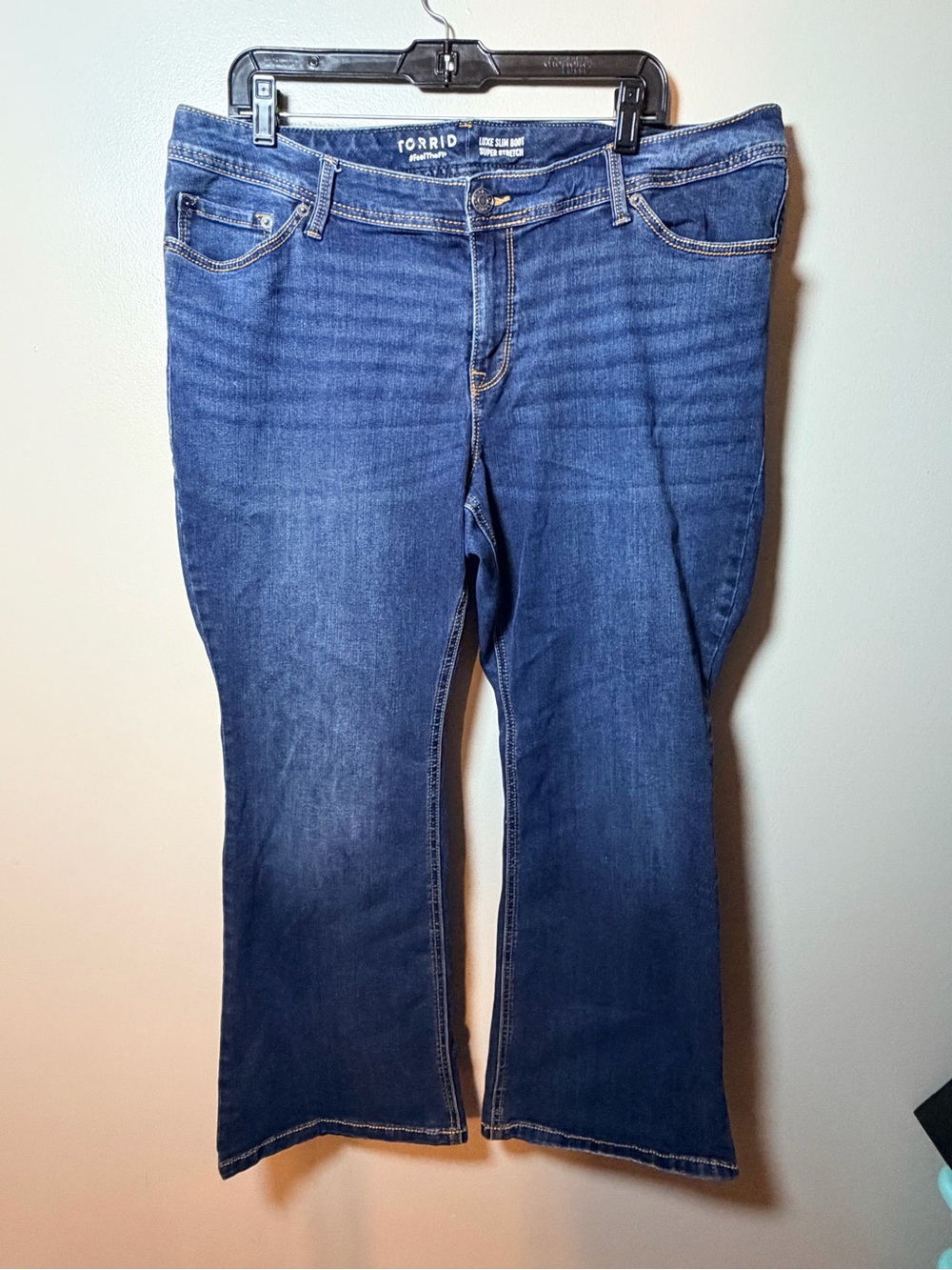 torrid Dark Wash Luxe Slim Boot Super Stretch Denim Jeans 20 Short VGUC